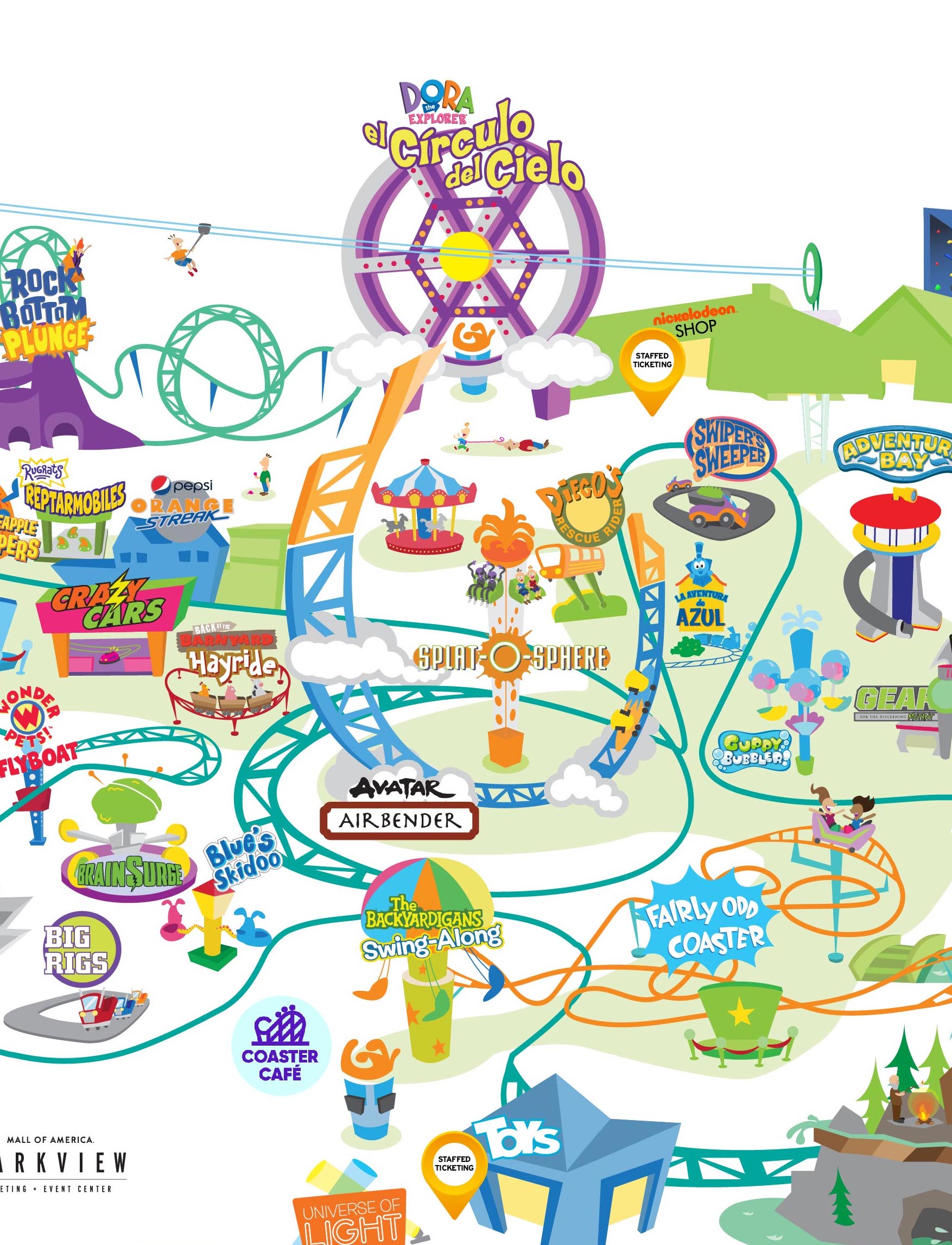 Nickelodeon Universe Park Map Spring 2023 1 